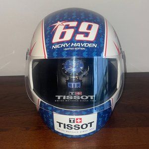 LIMITED EDITION Nicky Hayden Tissot Watch with helmet case number 1683/4999.